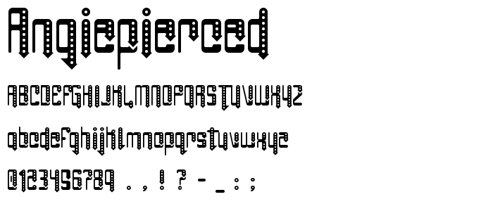 Angiepierced font