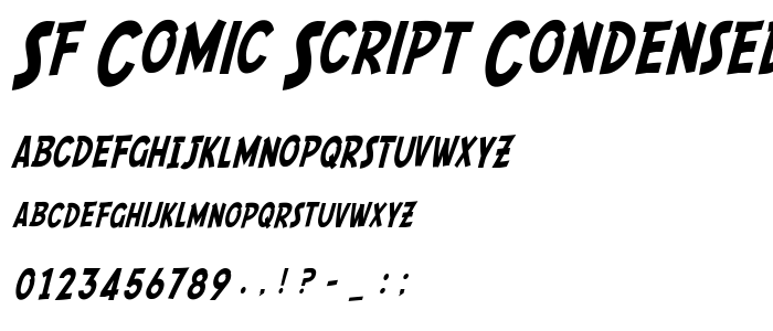 Sf Comic Script Condensed Free Font Download Font Supply