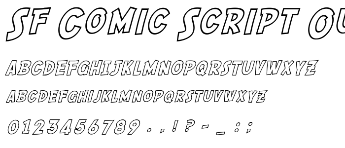 Sf Comic Script Outline Free Font Download Font Supply