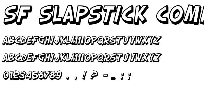 Sf Slapstick Comic Shaded Oblique Free Font Download Font Supply